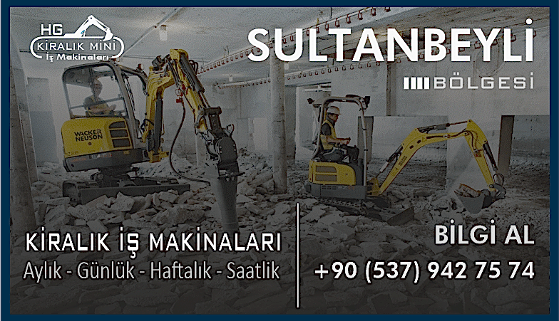 Sultanbeyli Kiralık Mini Ekskavatör 2 Tonluk Ekskavatör Kirala